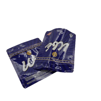 satın al 500g Biyo-degradasyonlu ayağa kalkan çantalar düz tabanlı fermuar kilitli Mylar çantaları online manufacture