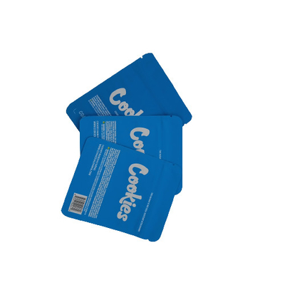 satın al Mavi 50g Mylar Stand Up Bags Zipper Gravure Baskı Şeker Otları için online manufacture