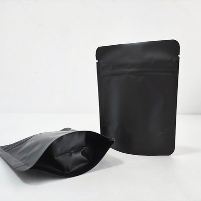 satın al 3.5g, 7g, 1oz, 1 lb Mat siyah zipli, kokusuz, ayağa kalkan bir çanta. online manufacture