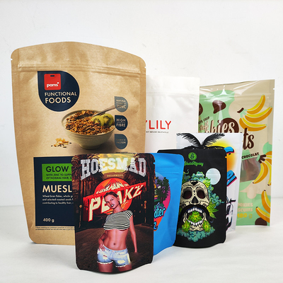 satın al Renkli Plastik 3.5g yeniden kilitlenebilir Mylar ziplockk poşetleri Özel Basılmış Kuru Gıda Paketleme Poşetleri online manufacture