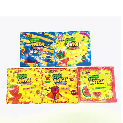satın al Parlak bitirme plastik üç taraflı mühürlü çanta çiğnemek için gummy şeker online manufacture