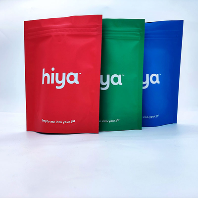 satın al Mat Kırmızı Yeşil Mylar Alüminyum Folyo Çantalar Zip Lock Mylar Stand Up Pockets online manufacture