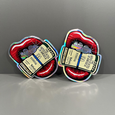 satın al Sıcaklık mühürü Die Cut Mylar Torbaları Gıda Şekerlikleri Özel Şekil Torbaları 3.5g online manufacture