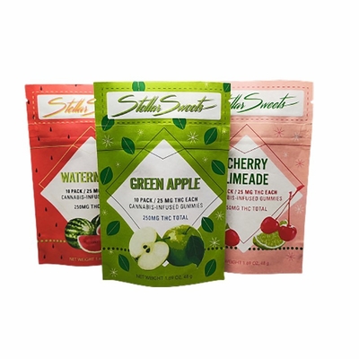 satın al THC Sakızlı Atıştırmalık Ambalajı Kokusuz Cüzdan Özelleştirilebilir Kraft Kağıt Torbası online manufacture