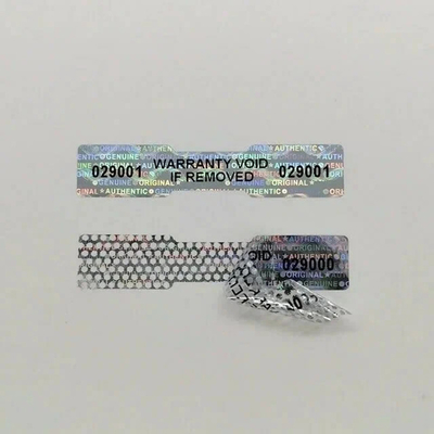 satın al Özel yapılmış plastik taklit edilemez etiketler Paketleme şekli seçenekleri online manufacture