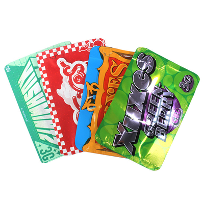 satın al Parlak Paketleme Ot Mylar Stand Up Bags Custom Stand Up Zipper online manufacture
