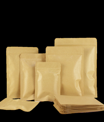satın al Çeşitli Kapasite Üç taraflı mühürlü torbalar Geri dönüştürülebilir Kraft Kağıdı Paketleme Koku geçirmez online manufacture
