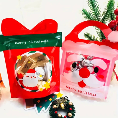 satın al Özel Plastik Mylar Çantaları, Noel Hediye Paketleme Çantası online manufacture