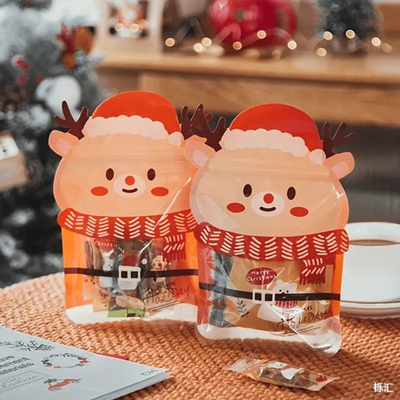 satın al Noel Mylar Paketleme Çantası Noel Baba Kurabiye Şekerleri Şekerler online manufacture