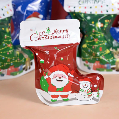 satın al Kokusuz Ziplock Mylar Çantası Özel Özel Noel için benzersiz şekilli online manufacture