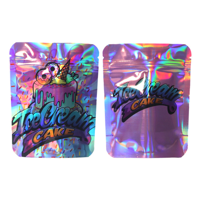 satın al Özel Renkli Holografik Kalkın Cüzdan Mat Tear Notch Zipper ile online manufacture