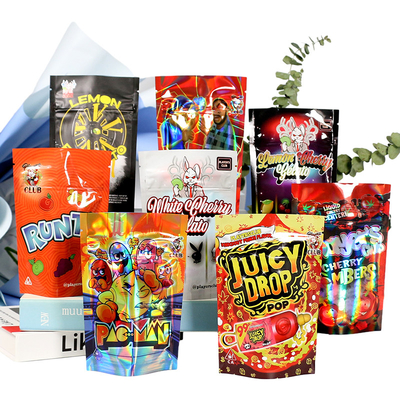 satın al Özel 3.5g Hologram Ayaklı Cüzdan Ziplock Holografik Paketleme Çantası online manufacture