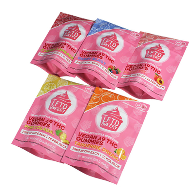satın al Kokusuz Ziplock Mylar Gıda Depolama Torbaları Dijital Baskı 14g Gummies Şeker Şeker online manufacture