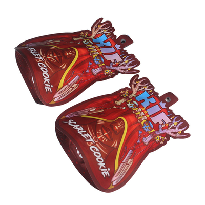 satın al Özel Baskı 3.5G Ziplock Mylar Çantaları Ölçümlü Kesim Düzensiz Şekil Çantaları online manufacture