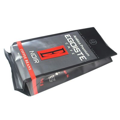 satın al Sıcaklık Döşeme Mat Siyah Yan Gusset Kahve Torbası Dik Dura Ziplock Plastik Cüzdan 12oz online manufacture
