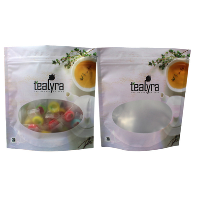 satın al Özel Ziplock Plastik Stand Up Pocket Pencereli Sıcaklık Kapalı Gıda Paketleme Torbaları online manufacture
