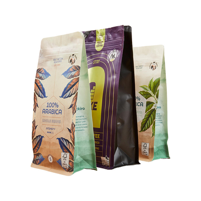 satın al Biyolojik olarak ayrıştırılabilir Kraft Kağıdı Gıda Fermuar Paketleme Stand Up Pocket Özel Yeniden Kilitlenebilir Su geçirmez online manufacture