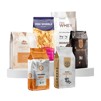 satın al Custom Craft Paper Stand Up Bag Kahve Paketleme Çantası Mat Bitmiş Düz Alt Çantaları Kahve Tanesi İçin online manufacture
