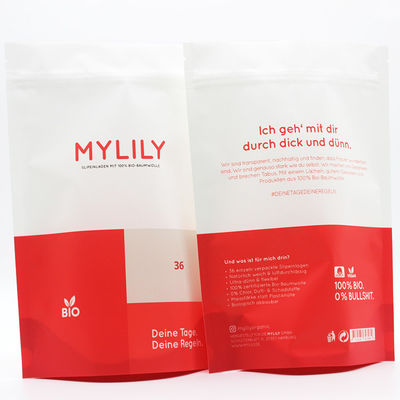 satın al Biyodegradable PLA Zipper Üç taraflı Kapalı Çanta Giysi Paketleme için Renkli Baskı online manufacture