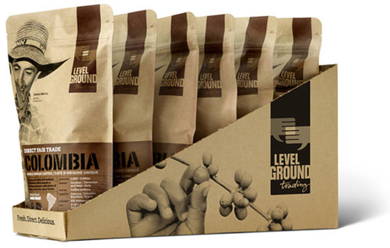 satın al SGS Laminated Kraft Kağıt Torbaları 3 oz 100g Özel Baskılı Kahve Torbaları online manufacture