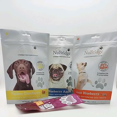 satın al CMYK Baskı Yeniden Kapanabilir Kağıt Çantaları Gözyaşı Çentiği Köpek Tatlı Paketi online manufacture