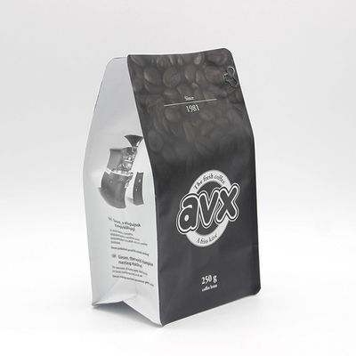 satın al Laminasyonlu Tekrar Kullanılabilir 250g Kahve Torbaları Valfli Dik Kafe Torbaları online manufacture