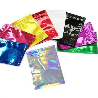 satın al Holografik yeniden kilitlenebilir plastik torbalar 7g dik alüminyum folyo torbalar online manufacture