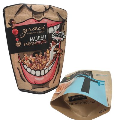 satın al 3.5g Mylar ziplockk Stand Up Bags CMYK Baskılı düz folyo torbaları HACCP online manufacture