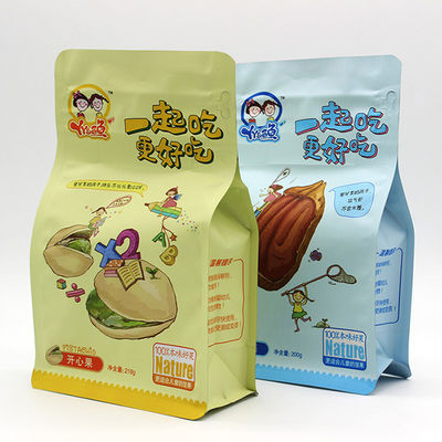 satın al Geri dönüştürülebilir 200g Düz Alt Çanta MOPP Gıda Sınıfı ziplock çantaları online manufacture