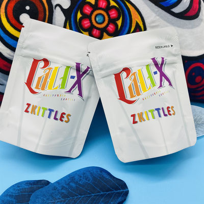 satın al VMPET 120 Mikron Mylar ziplockk çanta Cali X Zkittlez Doypack Pound Mylar çanta online manufacture