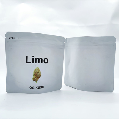 Özel basılı Mylar ot torbaları 3.5g / 1oz Kokusuz Çocuk Kanıtlı Torba