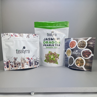Kokusuz Baskılı Mylar Stand Up Pockets Zipper Çay Paketleme Çantası