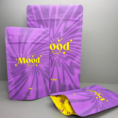 14g 28g Yumuşak Dokunma Mylar Torbası Ot Ot Bitkisi Çiçek Paketleme Mylar Stand Up Pocket