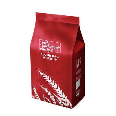 Plastik düz tabanlı kahve torbası 16 oz kahve fasulyesi valfeli paketleme torbası