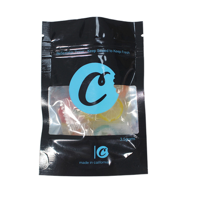 BRC Ziplock Mylar Torbası Pencere Kurabiye Paketleme Ot Çiçeği için Ayağa Çantalar