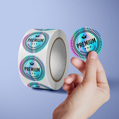QR kodu Metal Holografik Etiket Baskı Özel kalınlık