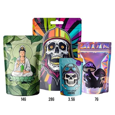 Gıda ambalajı için özel basılı dik fermuarlı poşet