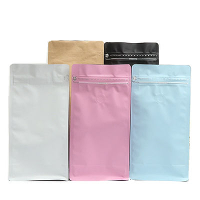 Tekrar kullanılabilir Valve Kapalı Kahve Torbaları 12oz Stand Up Mylar Torbaları 8 Renkli Baskı