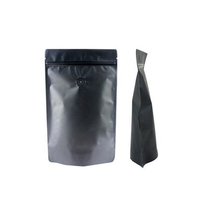 VMPET Siyah Kahve Paketleme Çantası ziplockk Su geçirmez 1 kg Kahve Torbaları