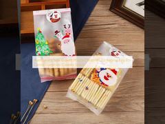 Şekerli Sakızlar için Şeffaf Yan Gueest Cüzdanı Noel Paketleme Çantası Kurabiyeleri Atıştırmalık