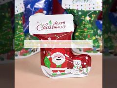Kokusuz Ziplock Mylar Çantası Özel Özel Noel için benzersiz şekilli